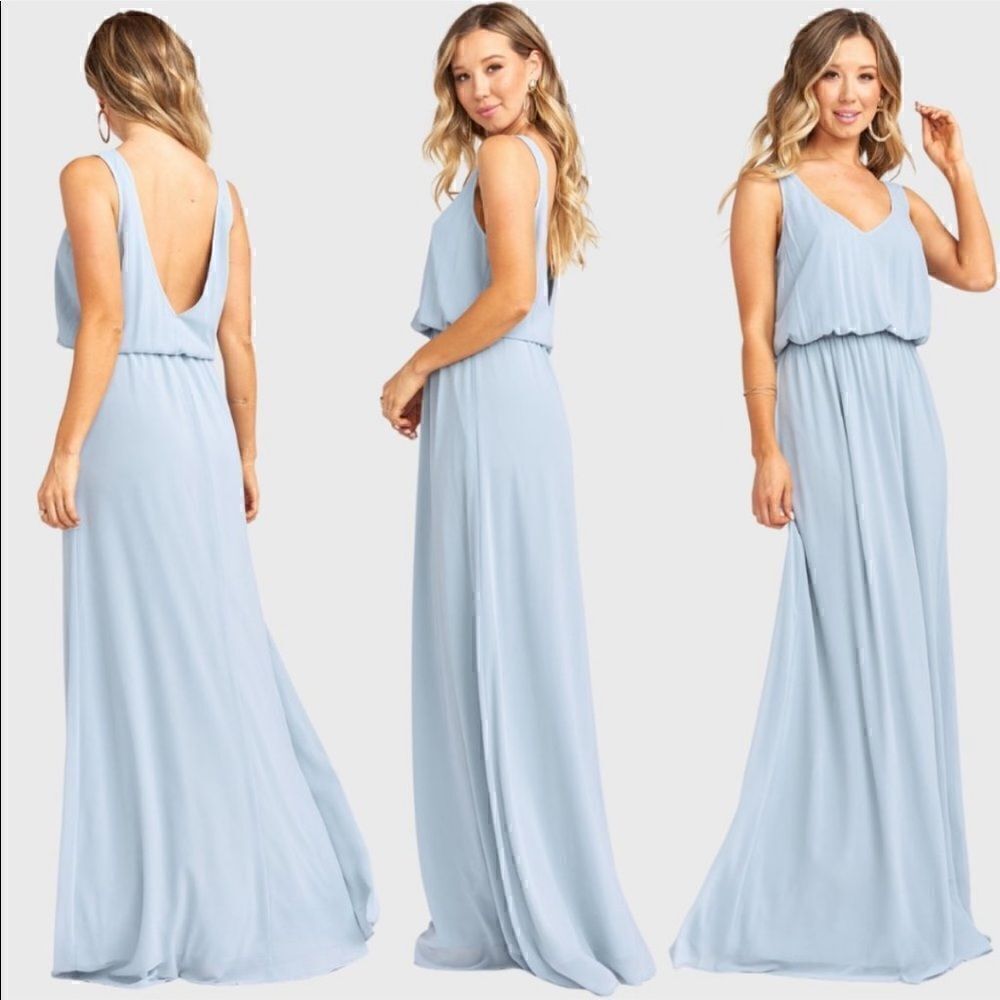 NEW Show Me Your Mumu Kendall Maxi
Bridesmaid Chiffon Dress Steel Blue - Picture 2 of 15